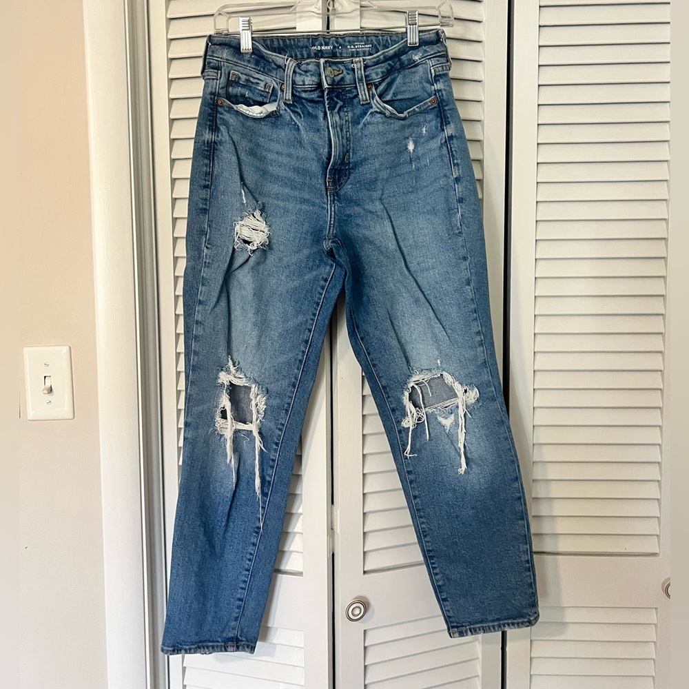 Medium-Wash Old Navy O.G. Straight Jeans
